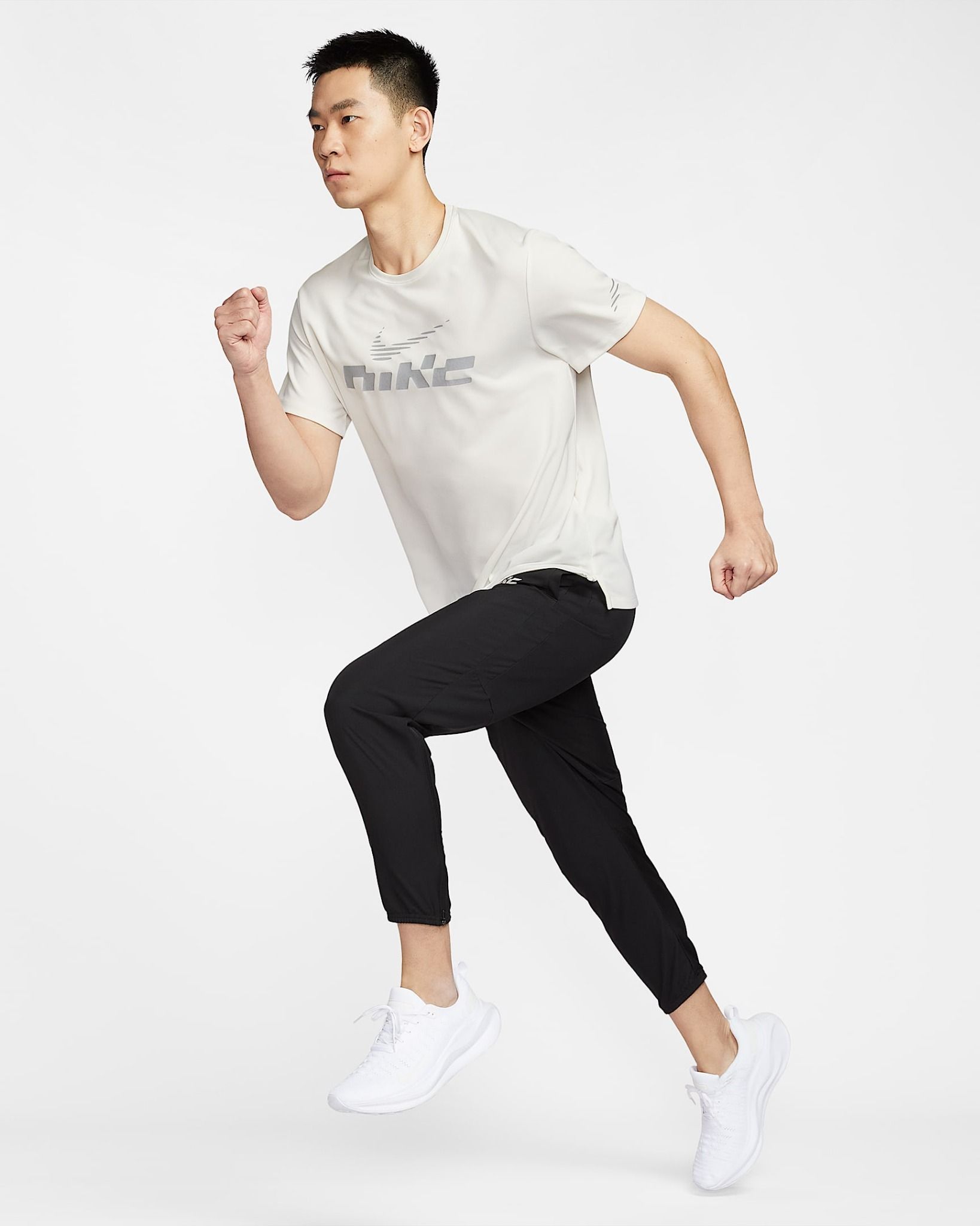 Nike - Áo phông tay ngắn thể thao Nam Nike Miler Flash Men's Dri-FIT UV Short-Sleeve Running Top