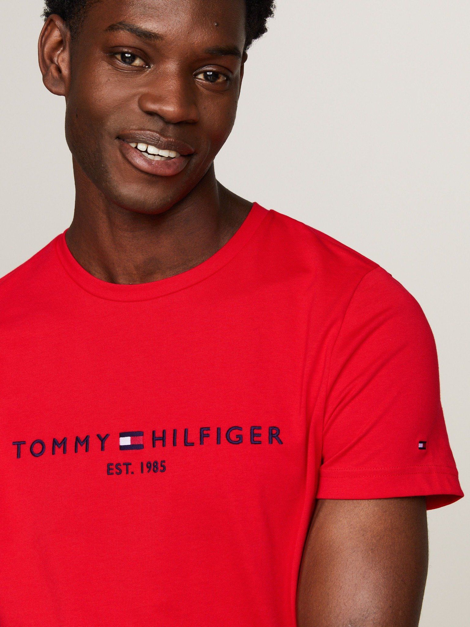 Tommy Hilfiger - Áo tay ngắn nam Organic Cotton Chest Logo T-Shirt