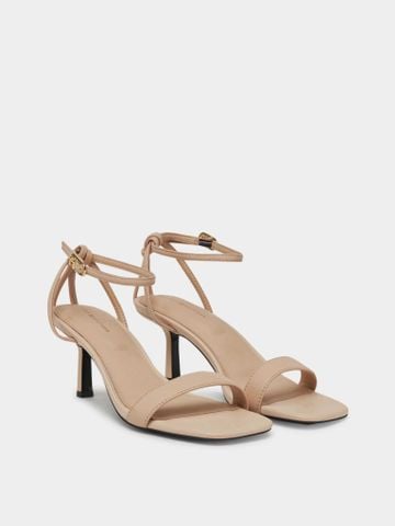 Tommy Hilfiger - Giày cao gót nữ Leather Knots Kitten Sandal