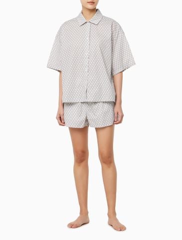 Calvin Klein - Áo ngủ CK nữ Cotton Poplin Sleep Shirt