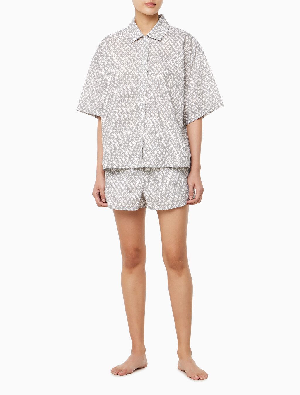 Calvin Klein - Áo ngủ CK nữ Cotton Poplin Sleep Shirt