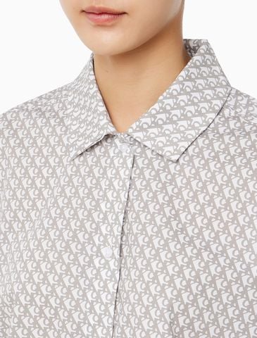 Calvin Klein - Áo ngủ CK nữ Cotton Poplin Sleep Shirt - 3