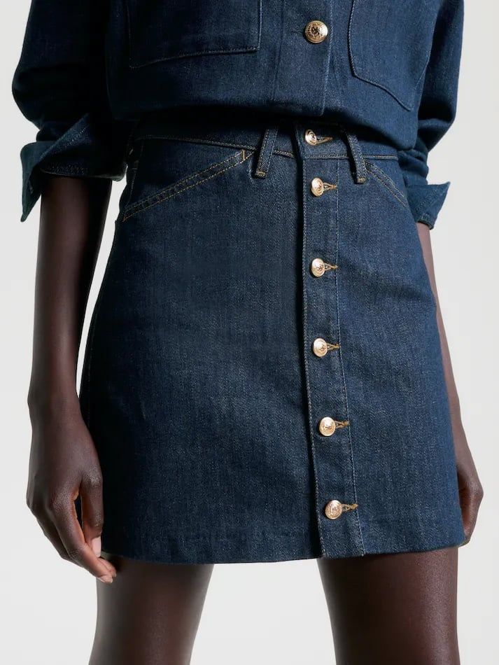 Tommy Hilfiger - Váy jeans nữ High Rise Denim Mini Skirt