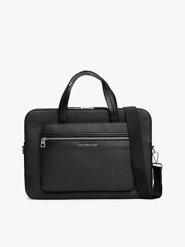 Tommy Hilfiger - Túi xách công sở nam Pebble Grain Metal Logo Laptop Bag