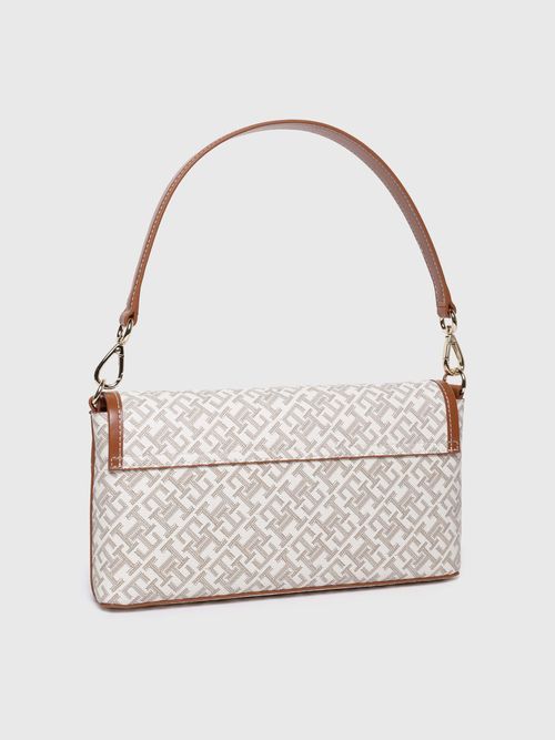 Tommy Hilfiger - Túi đeo chéo nữ Women's Beige TH Monoplay Flap Crossover Bag