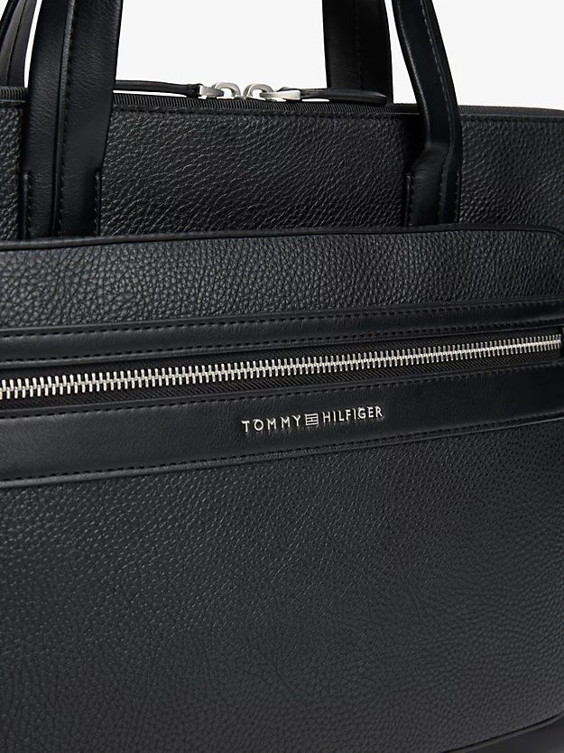 Tommy Hilfiger - Túi xách công sở nam Pebble Grain Metal Logo Laptop Bag