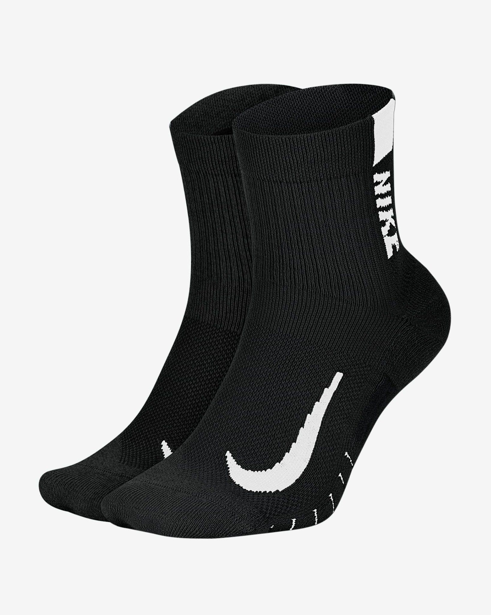 Nike - Bộ hai đôi Vớ thể thao Nam Nữ Multiplier Running Ankle Socks (2 Pairs)