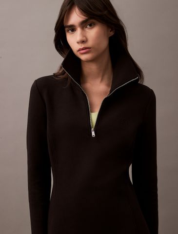 Calvin Klein - Đầm CK nữ Scuba Fit & Flare Half Zip Dress