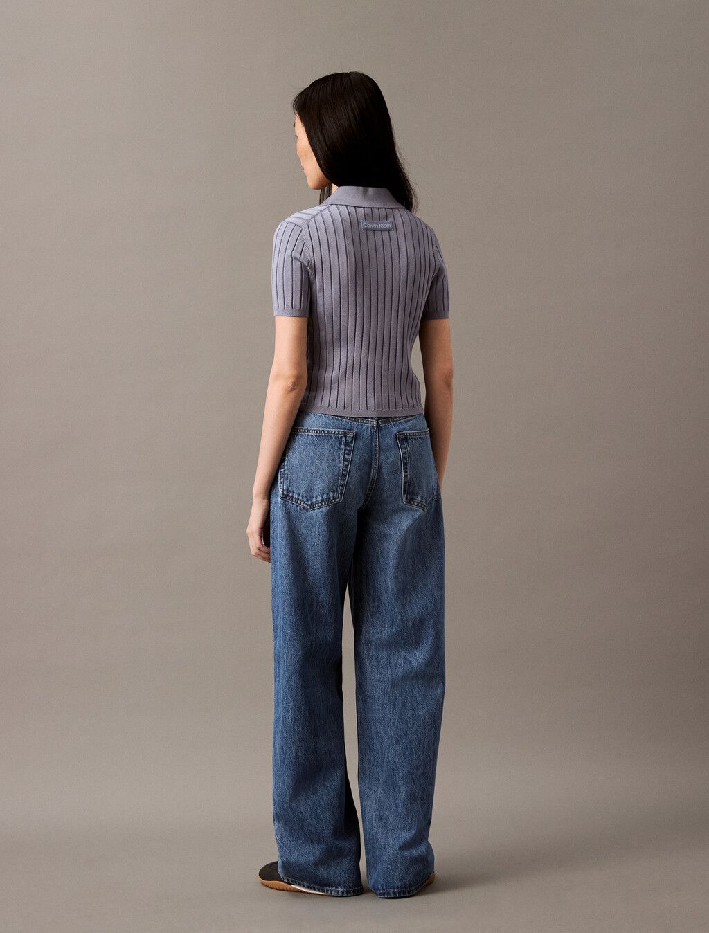 Calvin Klein - Quần jeans ống rộng nữ CK Ultra High Rise Wide Leg