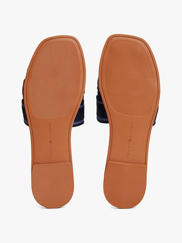 Tommy Hilfiger - Dép quai ngang nữ Webbing Woven Logo Strap Mules