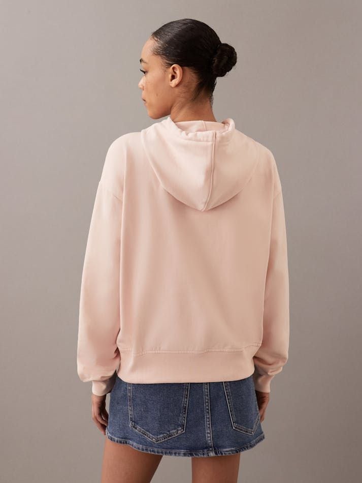 Calvin Klein - Áo khoác CK nữ Cropped Zip Up Monogram Hoodie
