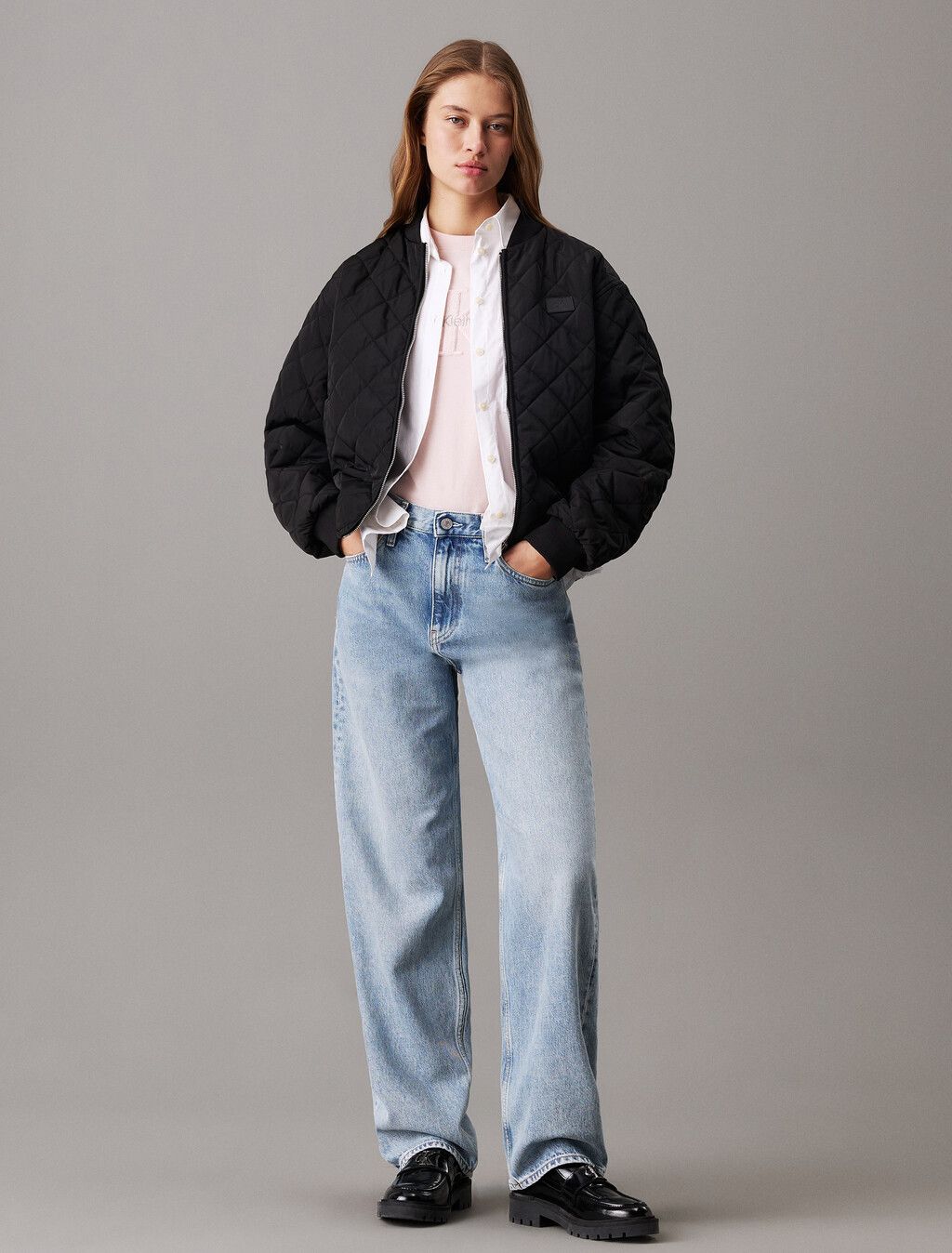 Calvin Klein - Áo khoác CK nữ Relaxed Quilted Bomber Jacket