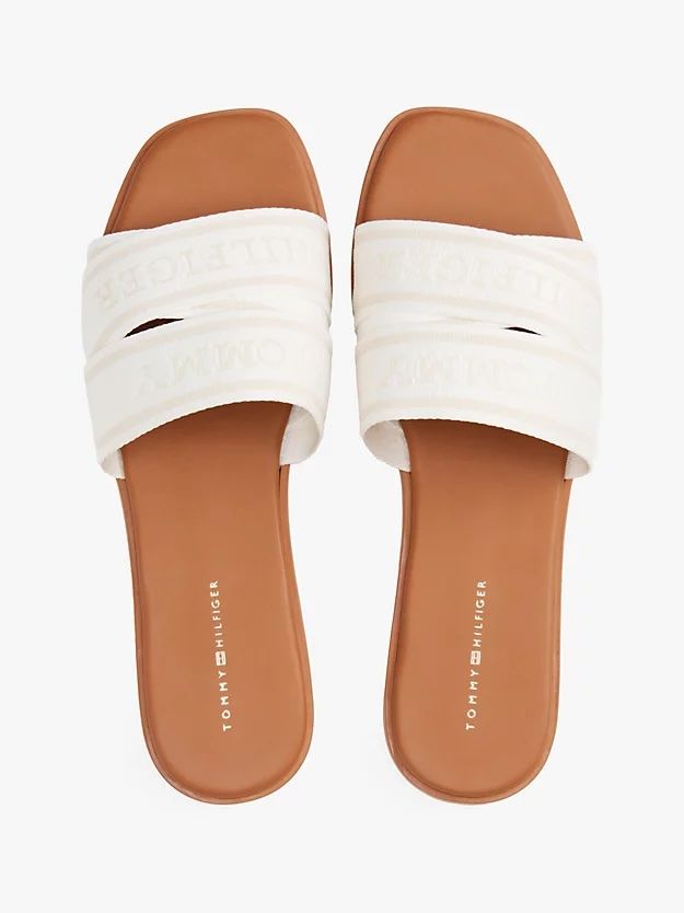 Tommy Hilfiger - Dép quai ngang nữ Webbing Woven Logo Strap Mules