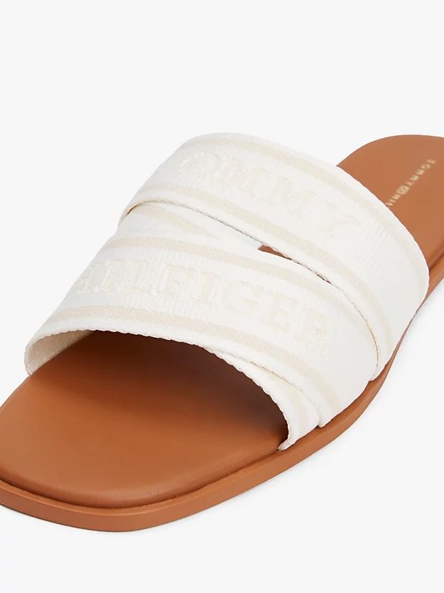 Tommy Hilfiger - Dép quai ngang nữ Webbing Woven Logo Strap Mules