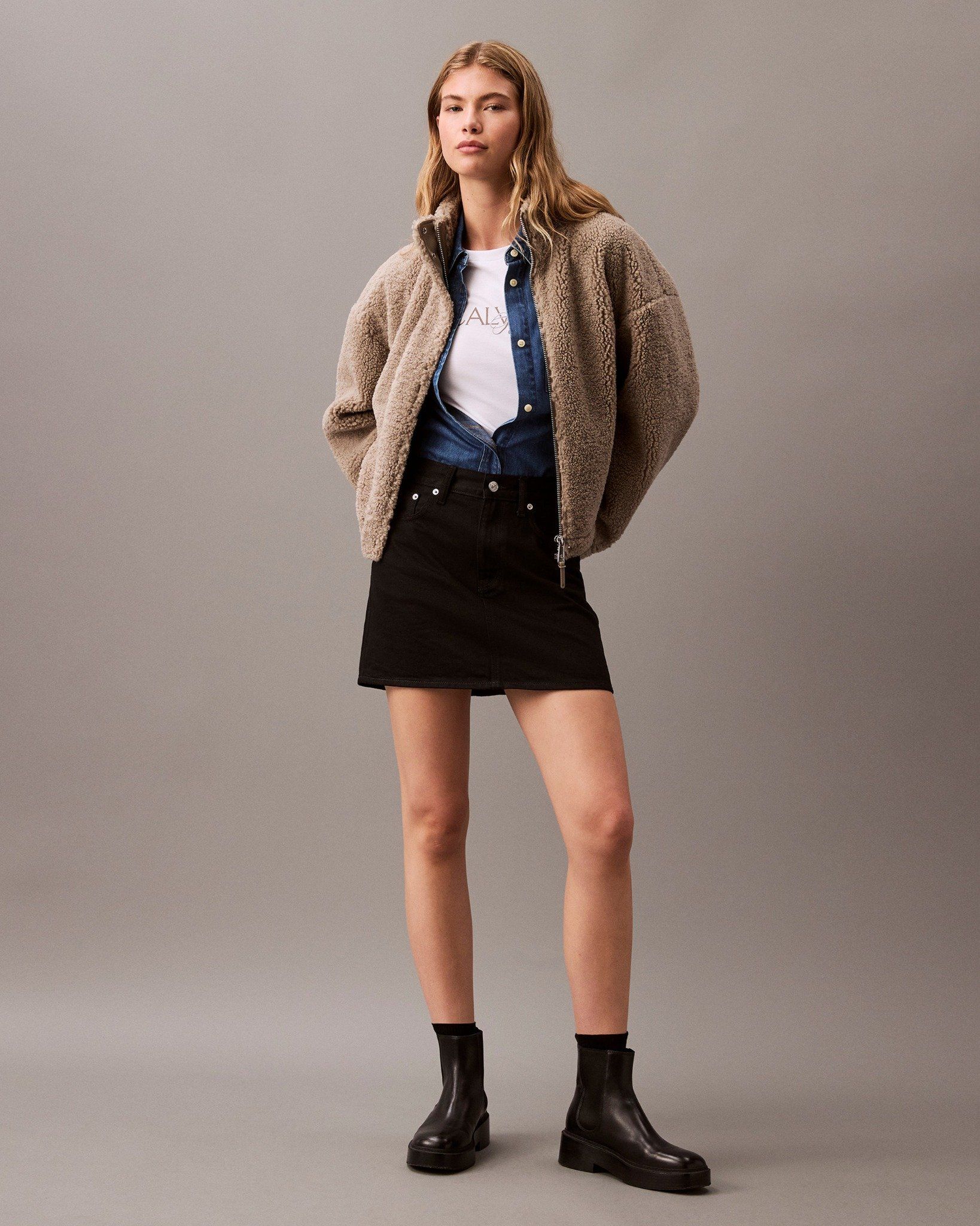 Calvin Klein - Váy jean CK nữ High Rise Denim Mini Skirt