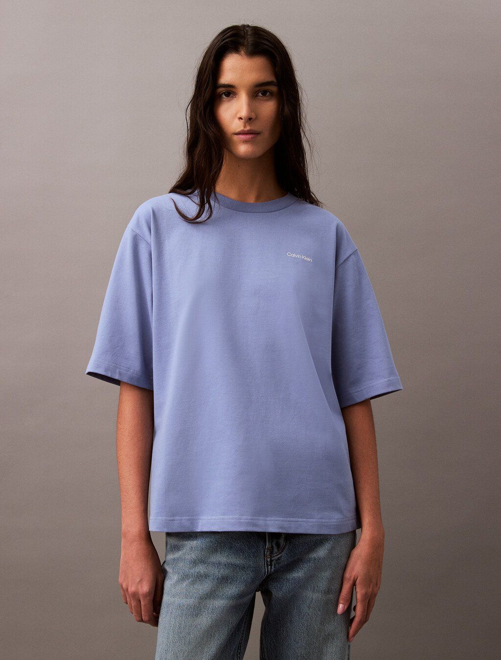 Calvin Klein - Áo phông CK nữ Relaxed Back Logo T-shirt
