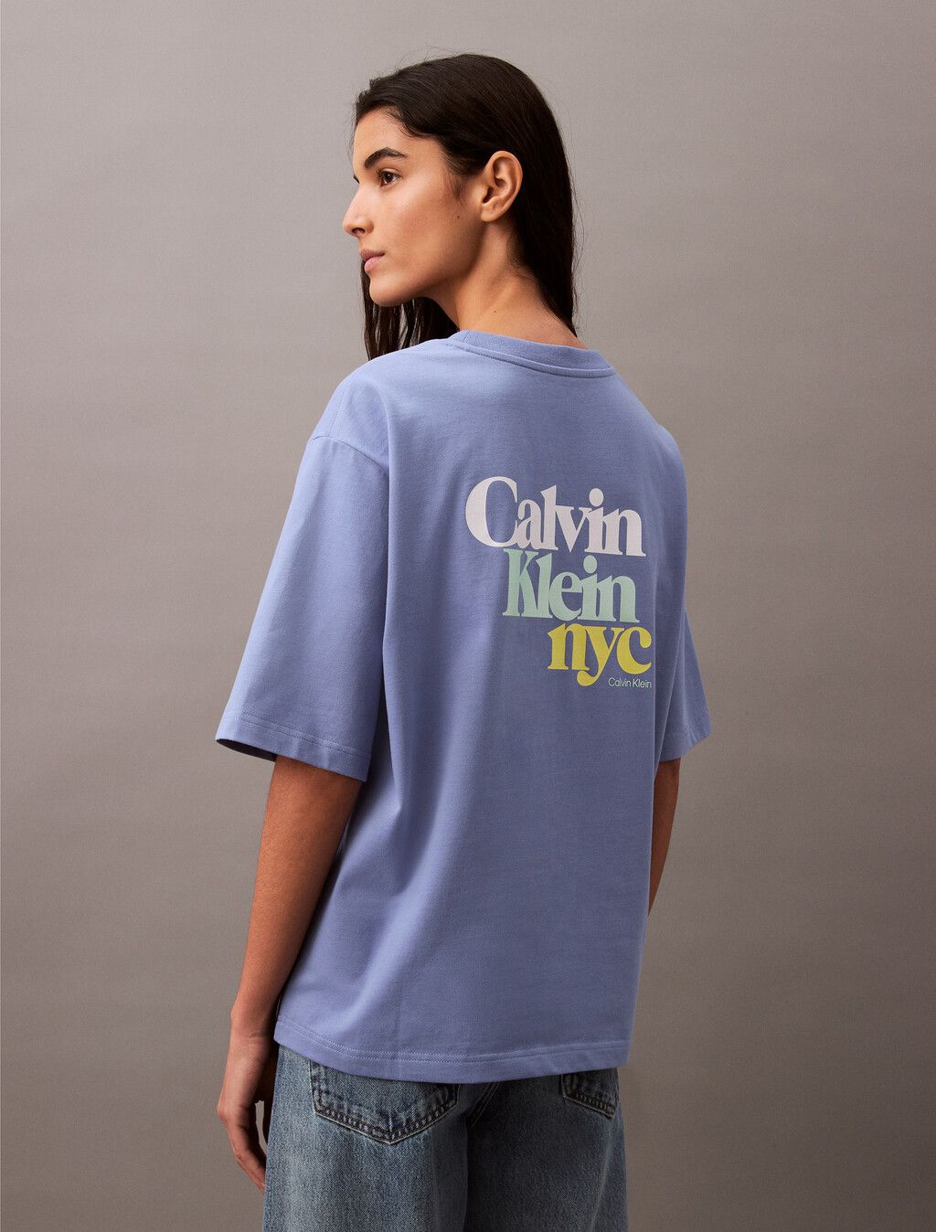 Calvin Klein - Áo phông CK nữ Relaxed Back Logo T-shirt