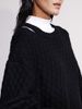 Calvin Klein - Áo len tay dài CK nữ Merino Wool Cable Knit Relaxed Crewneck Jumper
