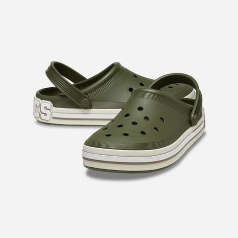 Crocs - Xăng đan nam nữ Off Court Logo Army Green Lifestyle