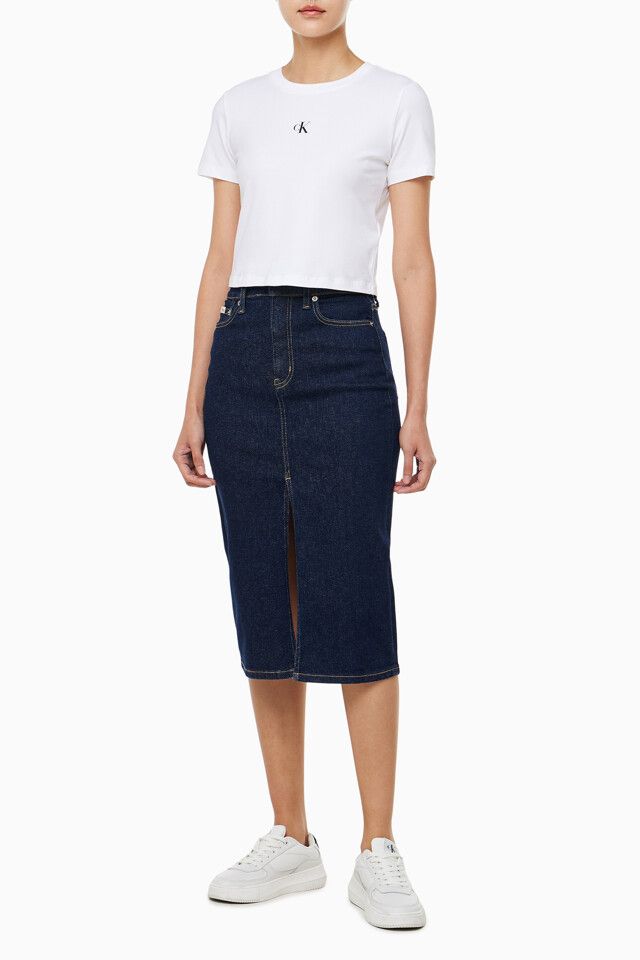 Calvin Klein - Váy jeans CK nữ Premium Pencil Denim Skirt