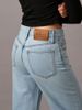 Calvin Klein - Quần jeans ống đứng CK nữ Highrise Wide Leg With Split Jean