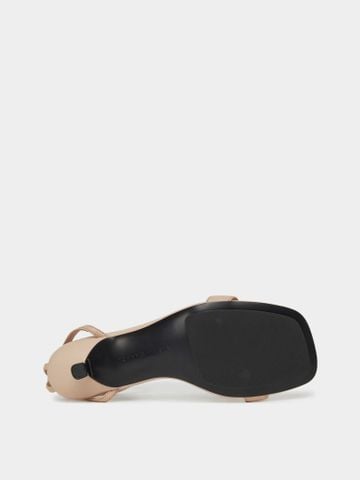 Tommy Hilfiger - Giày cao gót nữ Leather Knots Kitten Sandal