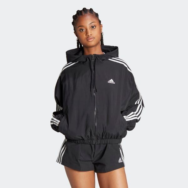 adidas - Áo khoác gió Nữ Women Essential 3-Stripes woven windbreaker