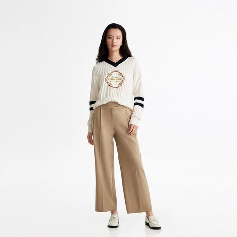 Tommy Hilfiger - Quần tây dài nữ TH Lny Twill Blend Pants