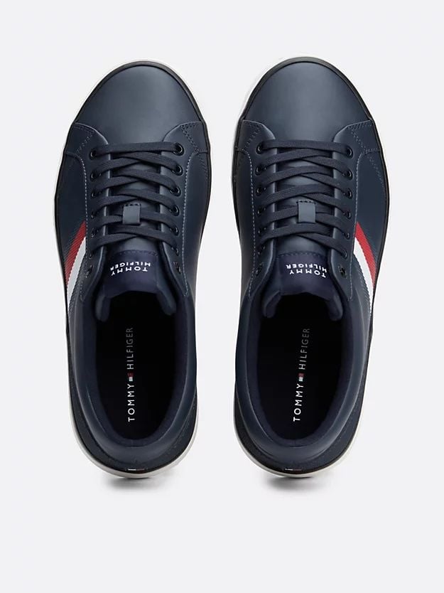 Tommy Hilfiger - Giày nam Leather Signature Tape Fine Cleat Trainers