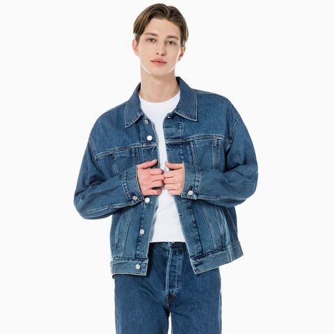 Calvin Klein - Áo khoác jeans nam Concealed Placket Train Jacker AM22-0688