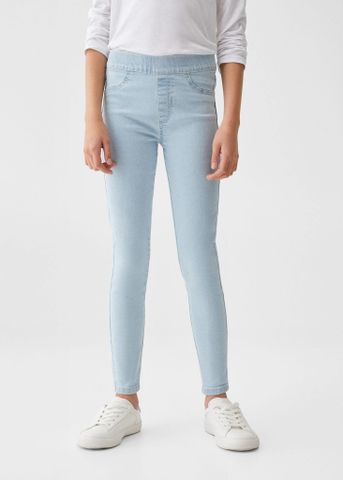 Mango - Quần jeans bé gái Elastic High-Waist Jeggings