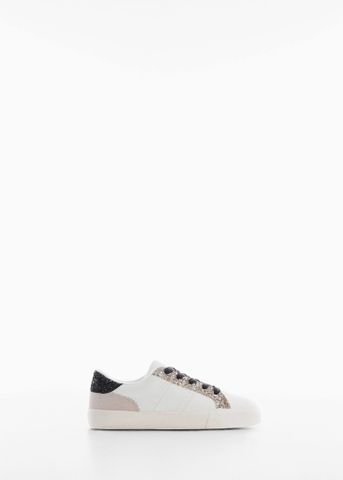 Mango - Giày thể thao bé gái Lace-up Glitter Sneakers