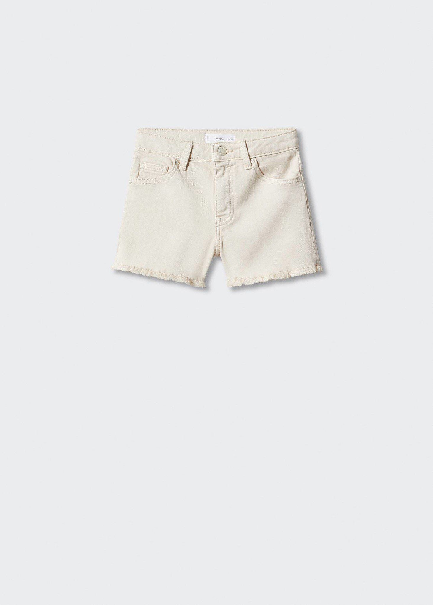 Mango - Quần ngắn bé gái Frayed Denim Shorts