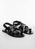 Mango - Xăng-đan nam Leather Sandals With Straps