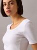 Calvin Klein - Áo phông thời trang nữ Scoop Neck Rib Tee