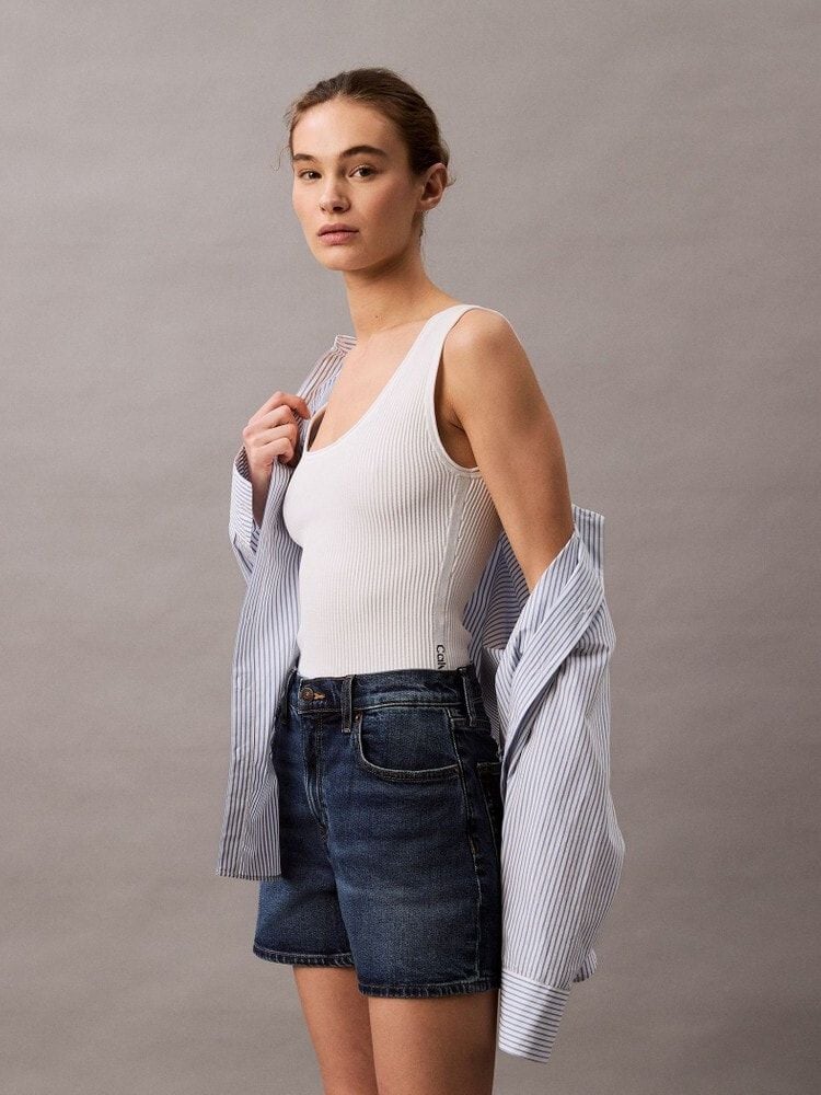 Calvin Klein - Áo ba lỗ CK nữ Sculpt Open Neck Tank