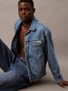 Calvin Klein - Áo khoác jeans CK nam 90s Allover Monogram Trucker Jacket