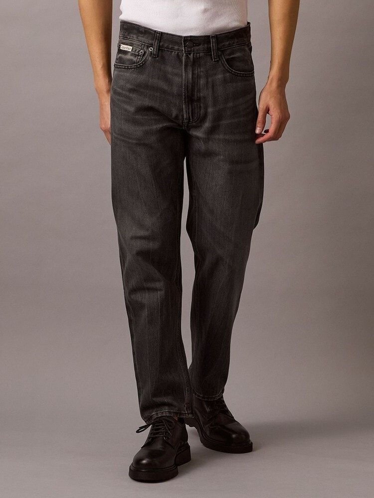 Calvin Klein - Quần jeans dáng thẳng CK nam Classic Taper Black 37.5 Technology