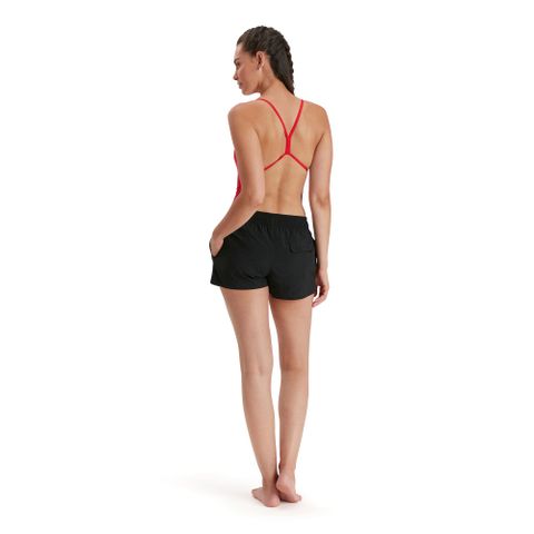 Speedo - Quần đi biển nữ Essential Wash Black Swimming