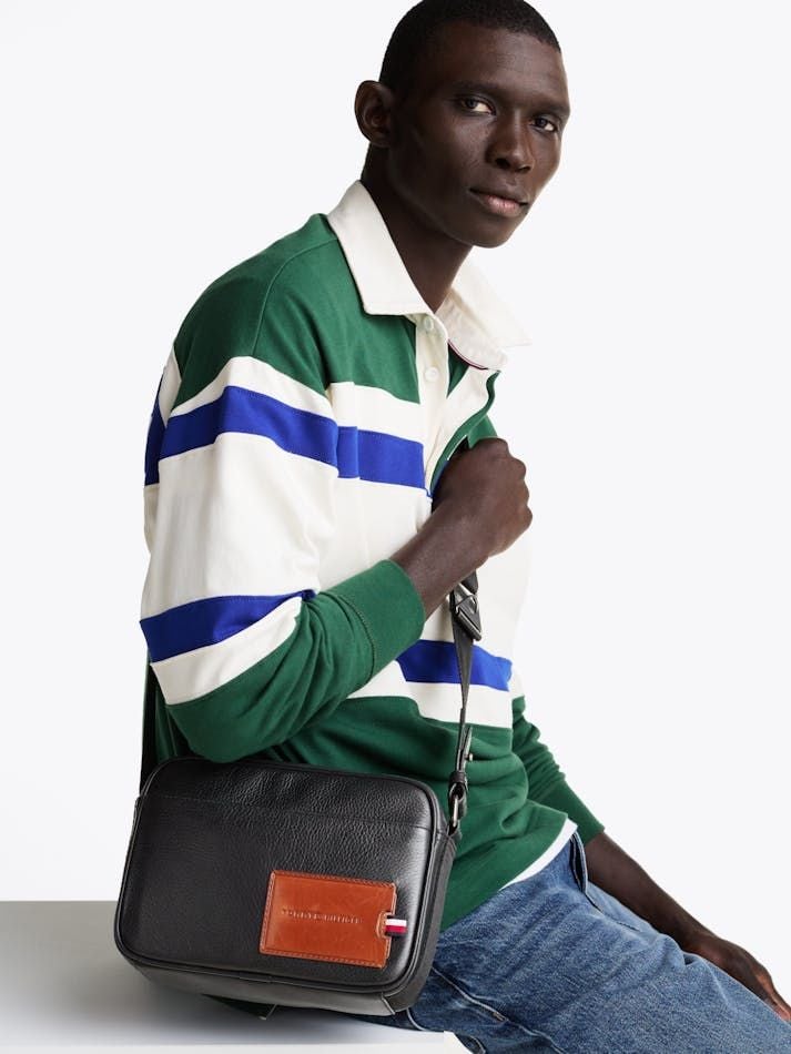 Tommy Hilfiger - Túi đeo chéo nam Pebble Grain Leather Reporter Bag