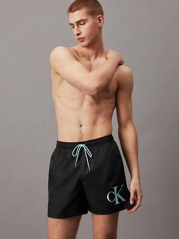 Calvin Klein - Quần đi biển nam Medium Drawstring Swim Shorts - CK Monogram