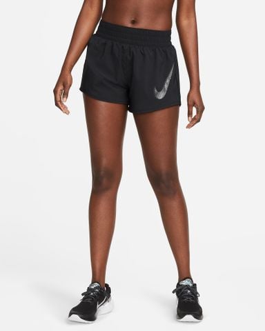 Nike - Quần ngắn chạy bộ Nữ Dri-FIT One Swoosh Women's Mid-Rise Brief-Lined Running Shorts