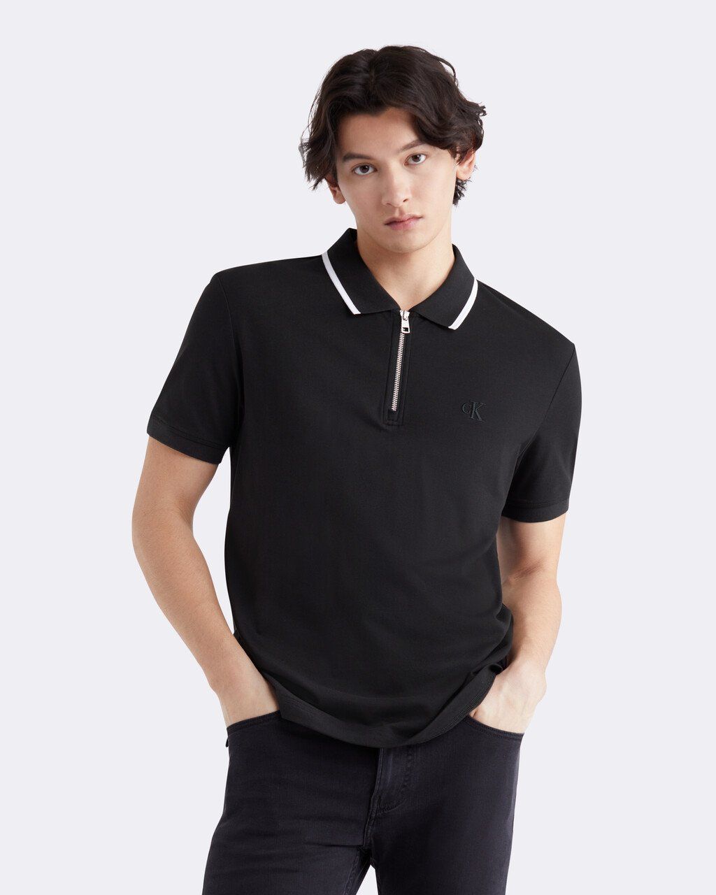 Calvin Klein - Áo polo tay ngắn CK nam Tipped Regular Polo