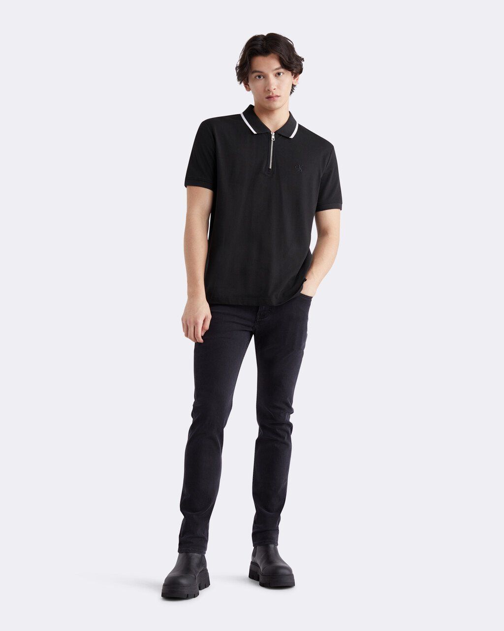 Calvin Klein - Áo polo tay ngắn CK nam Tipped Regular Polo