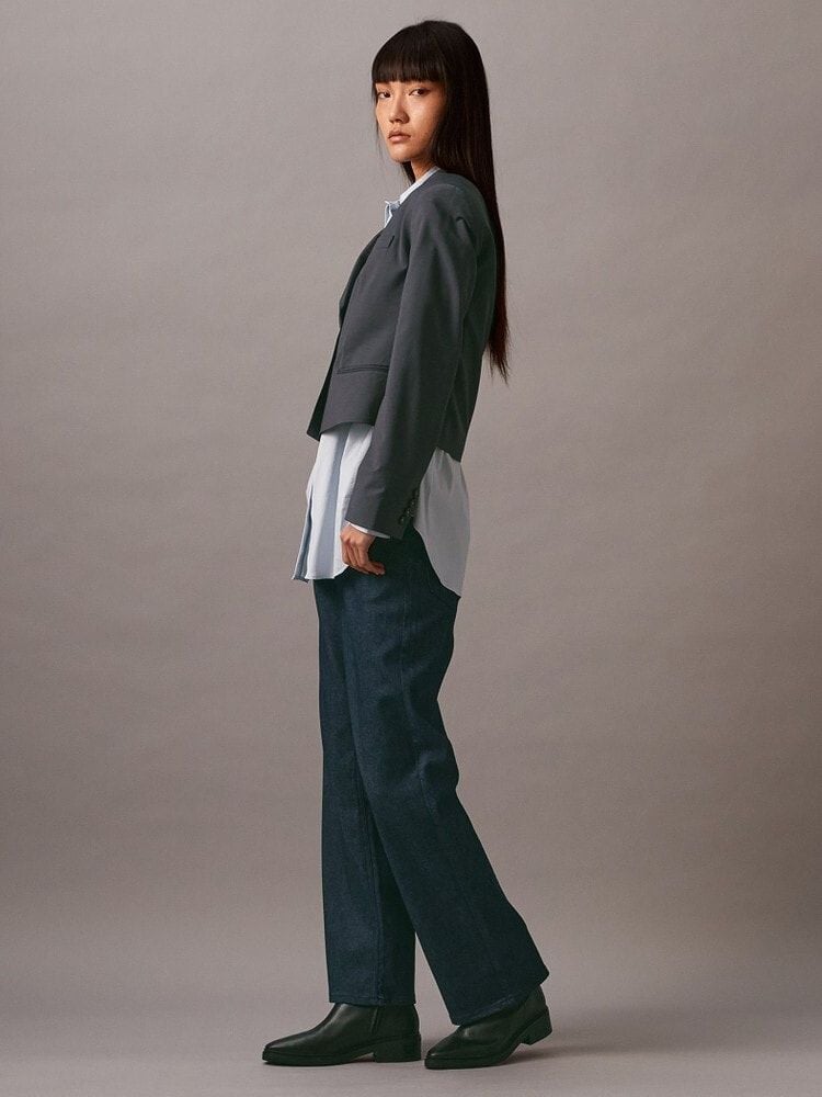 Calvin Klein - Áo khoác CK nữ CK Tropical Wool Cropped Blazer