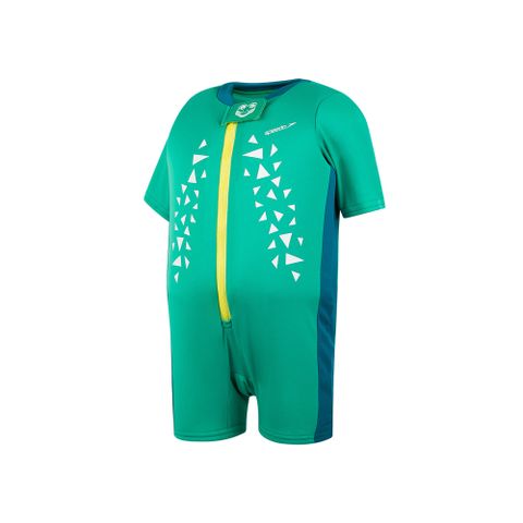 Speedo - Áo phao bơi trẻ em Croc Printed Float Suit Green Swimming SS21-812