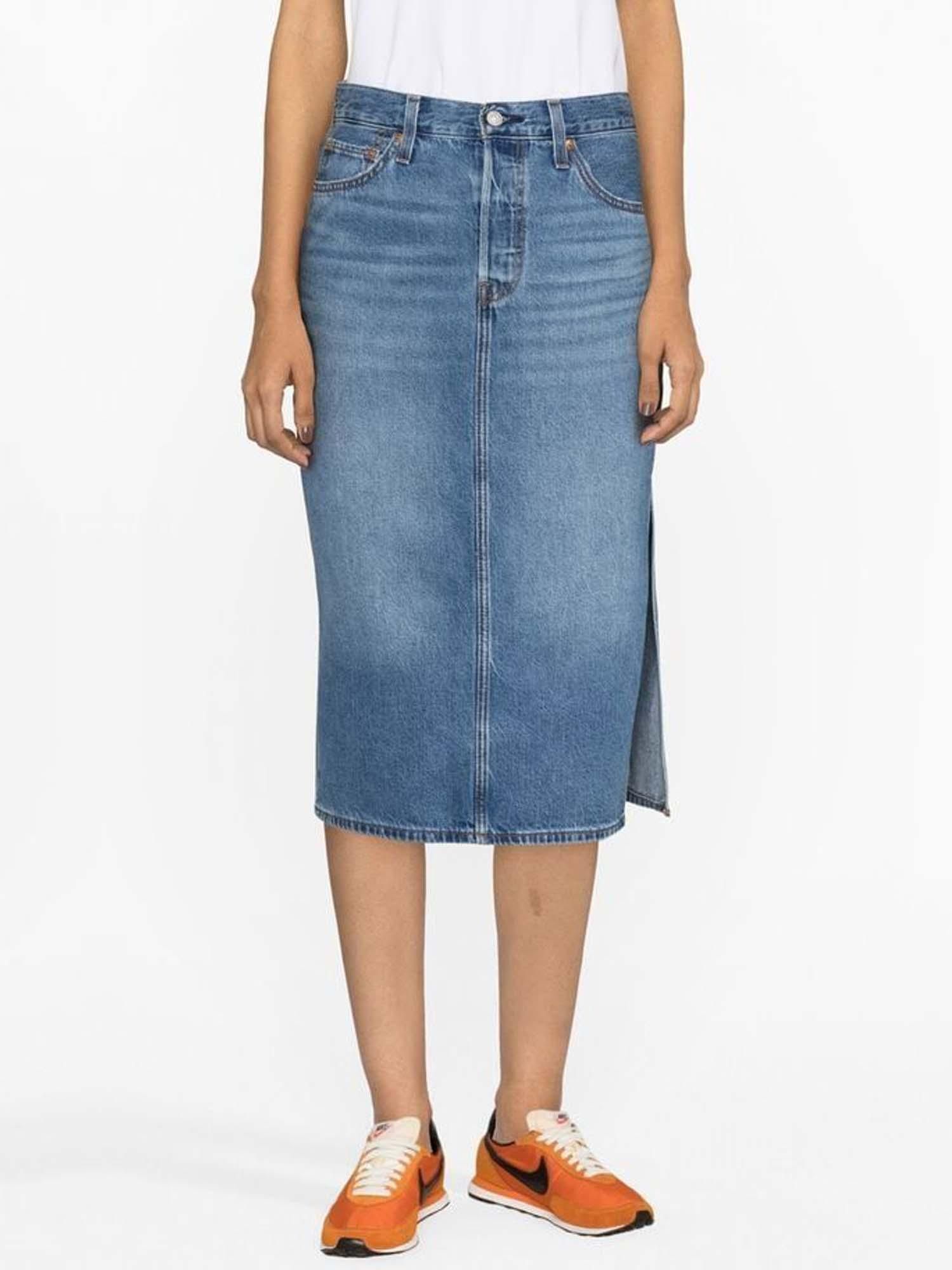 Levi's - Váy jeans nữ Side Slit Skirt