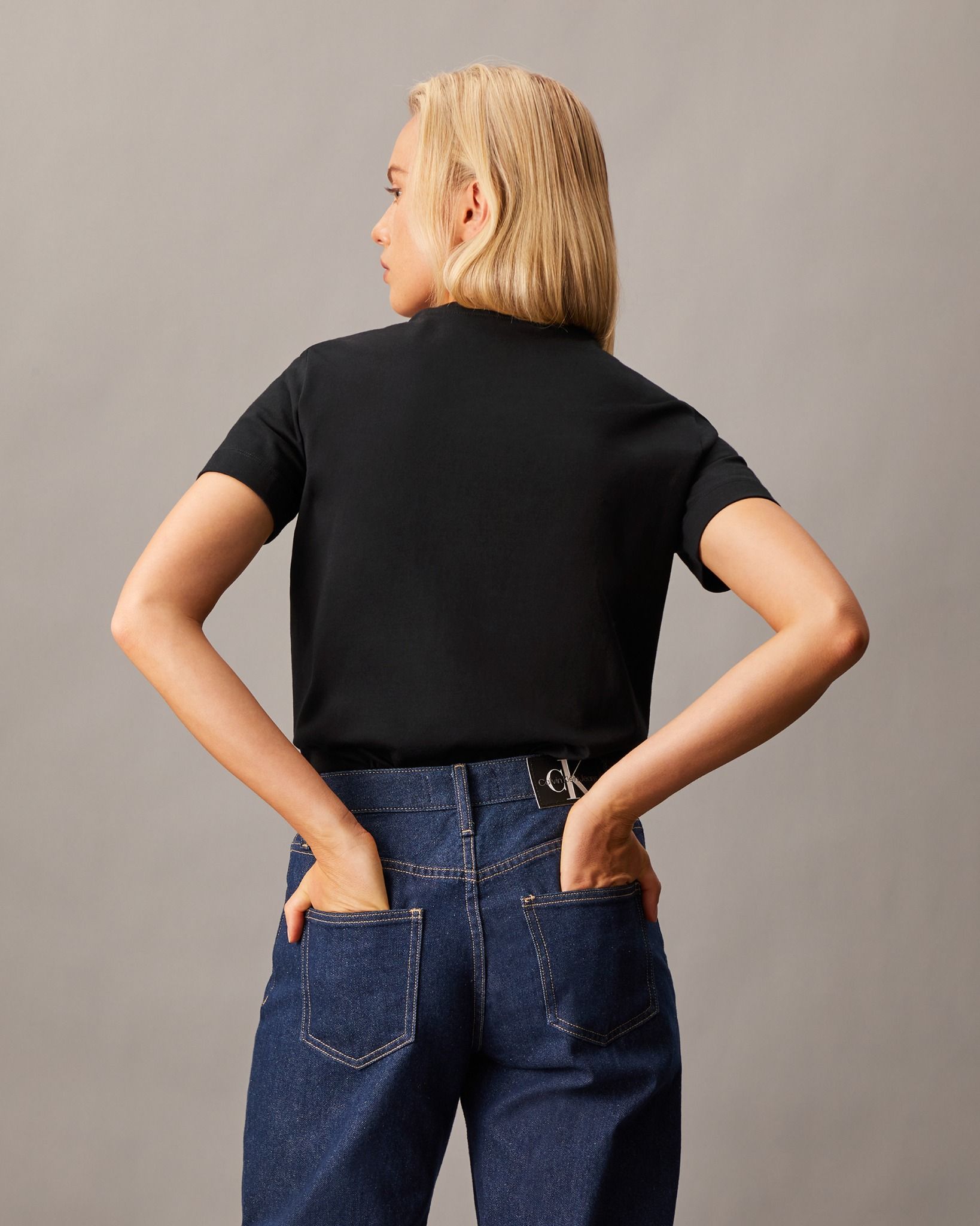Calvin Klein - Áo thun thời trang CK nữ Organic Cotton Towel Monogram Tee