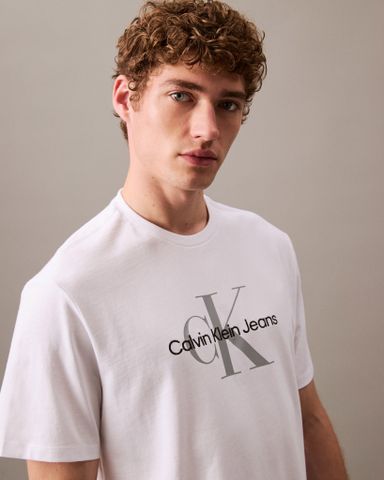 Calvin Klein - Áo thun tay ngắn CK nam Monogram Logo Graphic Classic Crewneck T-Shirt