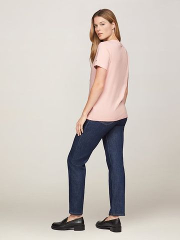 Tommy Hilfiger - Áo phông tay ngắn nữ Regular Script Crew Neck T-Shirt